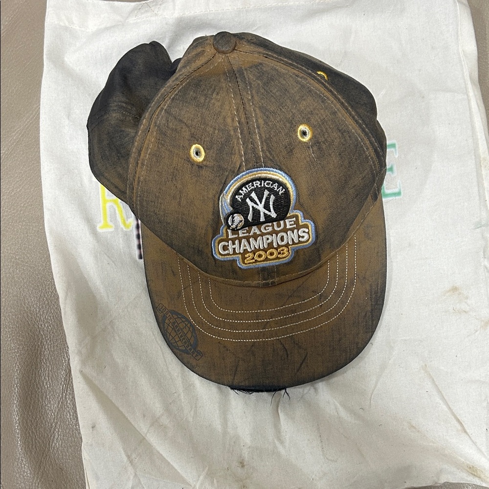 New York Yankees 'American League Champions 2003' Patch Cap - Distressed Brown